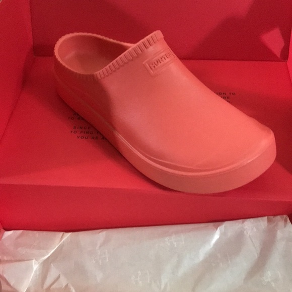 new  Hunter In/Out Bloom Algae Foam Clog in Persimmon Pink 297M0 - Picture 7 of 9